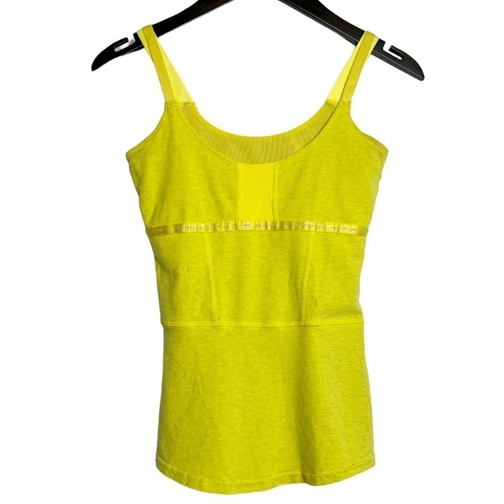 Lululemon Double Strap Built In Bra Tank Yellow Size 4